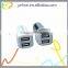2015 high quality portable rocket shape 2ports dual usb car charger