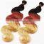 Best quality 100% virgin weave 3T brazilian human hair 1b 613 red ombre hair extension