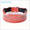 Full Shine Diamante Decorative Rhinestone Western Leather Dog Collars                        
                                                Quality Choice