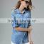 Denim jeans women Adult OEM service dress shirt casual shirt italy style