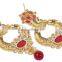 Indian Traditional Gold Plated Earrings With Pearl Work