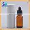 amber glass bottle with tube 20ml glass e liquid bottle and glass sharp dripper childproof cap