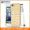 Set Screen Protector And Case For Iphone 5 , Aluminium Brown Ostrich Pattern Phone Case Cover