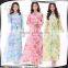 2015 Fahion Long Sleeve Chiffon Kaftan Abya Dresses