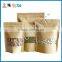 loose leaf tea paper zip lock packaging bag with clear windows/brown kraft paper stand up bag for tea
