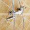 brass square hard tube shower mixer set/wall mounted bath shower faucet