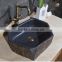 2016 new design black stone sink for bathroom