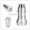 High Quality Colorful LED Display Car Charger Adaptor Bullet Dual USB 2 Port for Smart Phone Tablets