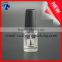 wholesale custom 15ml square glass empty nail polish bottle with uv metallic silver square cap