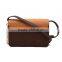 Noble and elegant vintage style brown series contrast color women crossbody bag handbag