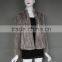 Free Pattern Hand Knitted Rabbit Fur Jacket Office Ladies Fashionable Jacket