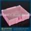 74x65x21 Pink Color Plastic storage boxes for screws , nuts , washers