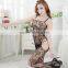 521B Sexy Women Black Fishnet Open Back Floral Bodystocking 2015