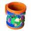 sport style colorful words engraved cool football pattern 3D silicone mug