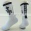 Wholesale Custom Happy Women White Terry Socks