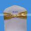 Factory Manufacturer Purple Metallic Chair Band with White Buckle Wedding Decorative