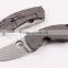 OEM Titanium handle folding knife with D2 blade