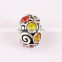 Silver Antique Metal Colorful Rhinestone Beads Fit For Bracelets Jewelry Charms