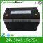 Over 2000 times lifecycle 24v 50ah lithium ion battery for wheelchair