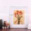 Beautiful flower still life oil painting with Champagne PS frame