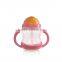 Export easy to grip plastic pp training drink straw bottle for baby child