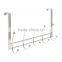 Luxury metal wire decorative over the door hooks hat hanger and decorate chrome plate steel wire door hanging hooks