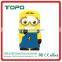 Cute Despicable Me Minion Animal 3D Cartoon yellow people model soft silicon phone cover Shockproof case for Samsung s7 s7 edge