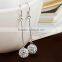 8-10mm Shambhala ball earring!!!Fashion jewelry shamballa pendant earring silver earring inlaid cubic zirconia
