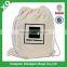 wholesale white cotton drawstring bag