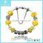 Fashion Colored Man-made Orange Bead Alloy Accessories Bracelet Jewelry Made In China Wholesale