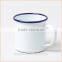 Promotional Gift Items High Quality Personalized Private Label White Enamel Camping Mug Enamel Cup Enamelware Wholesale