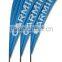 Custom Outdoor High Quality Dye Sublimation Printing Teardrop Flying Flag Banner Stand Display for Advertising