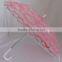 21 Inch Red Silk Screen Printing Clear POE Transparent Umbrella