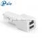 CE FCC ROHS Approved 2.4A/3.1A Quick Charge Car Charger 2 USB Port ABS+PC Material For iPhone 6 iPad Samsung