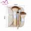 Factory directly oval makeup brush 4 pcs bamboo brush set
