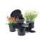 High Quality 1/2/3 gallon black plastic flower seedling nursery pots