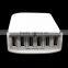 New Arrival 5V 10A 50W 6 port usb charger travel adapter Intelligent Detect & Fast car charger