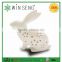 Porcelain rabbit for garden decoration with hollowed out shape