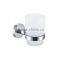 Wholesale Zinc Alloy Chrome Finish Wall Hanger Single Tumbler Holder Glass Toothbrush Holder