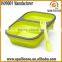 2016 Microwave Safe Leak Proof Collapsible Silicone Bento Box picnic box