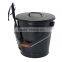 Fireplace Tools Metal Black Coal Bucket Ash Holder With Metal Shovel