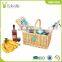 white handle cutlery handheld vintage fruit crate basket
