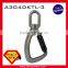 A304DKTL-3 Medium Aluminum Alloy Swivel Eye 25kN Load Indicator Snap Triple Lock Hook