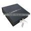 custom luxury black cardboard box ribbon folding gift box for wedding dress