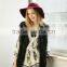 2016 new product European and USA fashion pure color faux long fur lady long vest