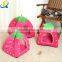 Wholesale popular strawberry shaped soft pet dog bed