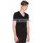 High quality tees blank black v neck t shirt,t-shirt vintage