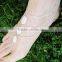 Bohemian style beach anklet Mix warps spangle beach footware jewelry white beads beach foot chain