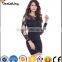 2017 Wholesale Women Long Sleeve Backless Black Party Bodycon Sexy Dress sexy lingerie