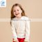 Girls fashion new design lace top long sleeve shirt for Autunm kids clothing wholesaler 100% cotton lining